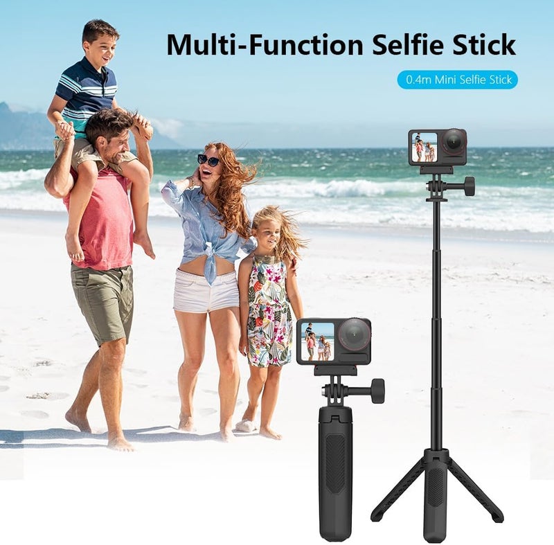 NEOSOU 40cm/15.75" Selfie Stick Tripod Stand with Magnetic Mount for DJI Action 5 Pro 4 3 Osmo 360, Mini Extension Rod Handle Grip for GoPro Ace Pro 2 X5 X4 X3 GO 3S Ultra Nano Action 6 Pocket 3 - Image 4